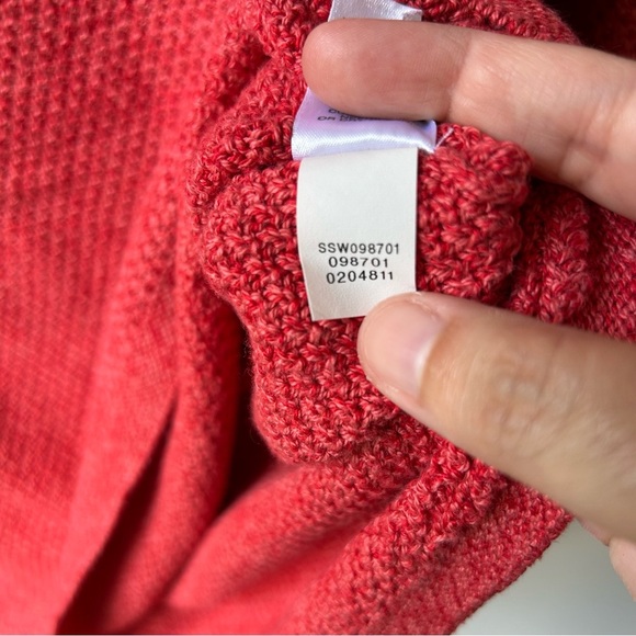 J Jill red v neck knit sweater - Picture 5 of 8